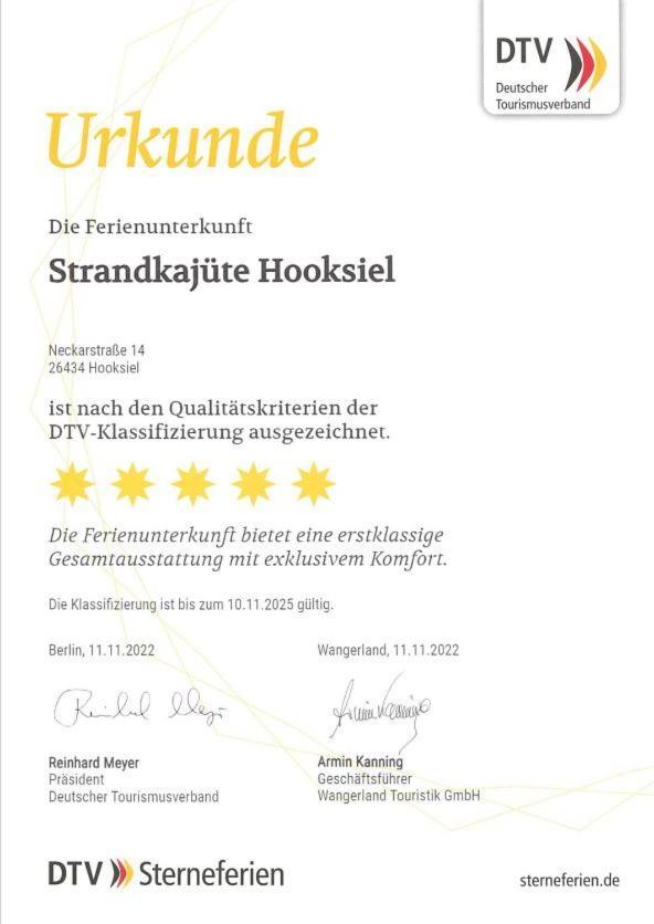 Strandkajuete Hooksiel Schillig Extérieur photo